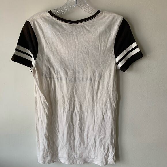 Victoria’s Secret Pink Raglan Baseball Tee Black and Cream Size XS - Picture 4 of 4